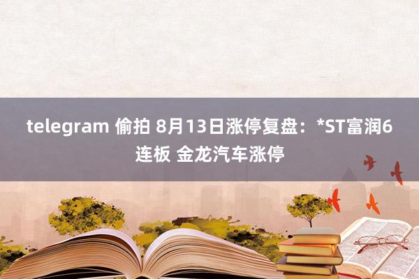 telegram 偷拍 8月13日涨停复盘：*ST富润6连板 金龙汽车涨停