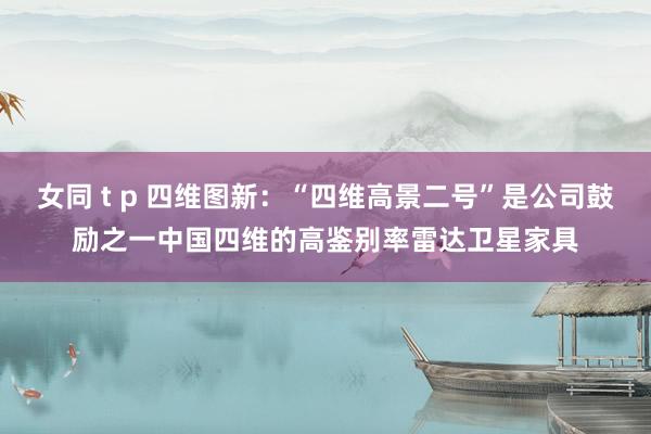 女同 t p 四维图新：“四维高景二号”是公司鼓励之一中国四维的高鉴别率雷达卫星家具